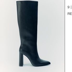 Zara heeled knee high boots